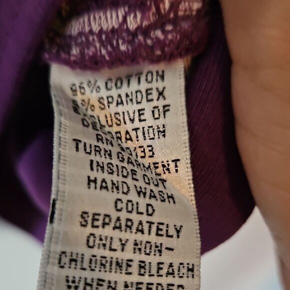 Quacker Factory DreamJeannes Purple  Sparkle Vest XL - Picture 6 of 8
